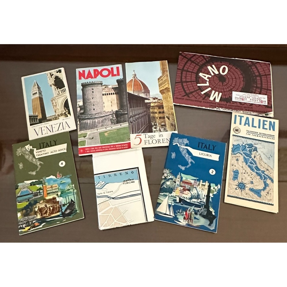 1960s Vintage Maps & Brochures of Italy Milano Napoli Venezia Ephemera